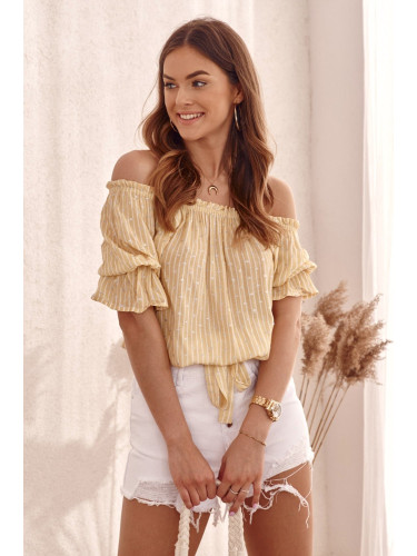 Yellow delicate striped blouse