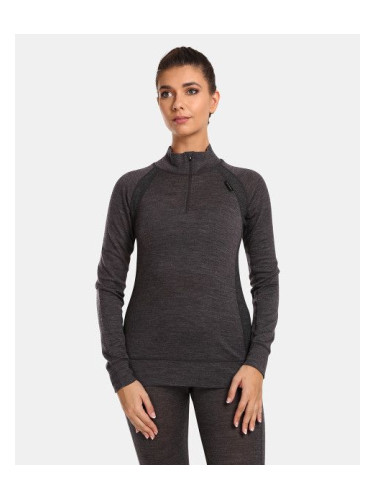 Dark grey women's thermal T-shirt made of merino wool Kilpi JAGER