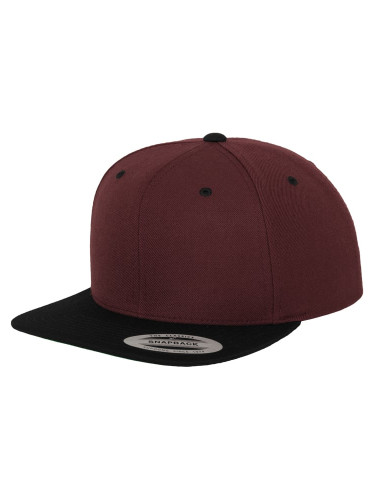 Classic Snapback 2-Tone Maroon/Blk