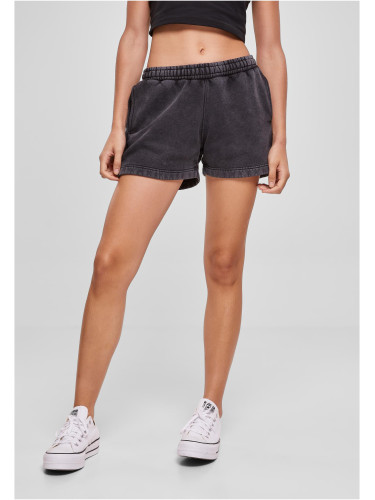 Women's Stone Washed Shorts - Black