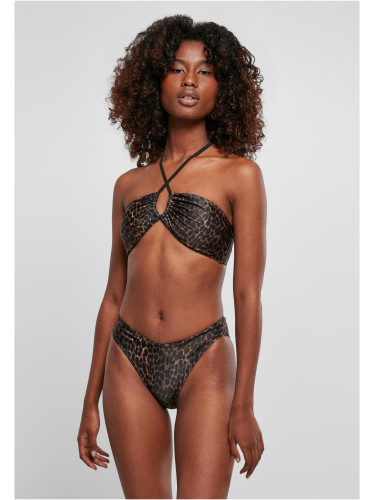 Women's Brown Bikini AOP Hot V Bikini