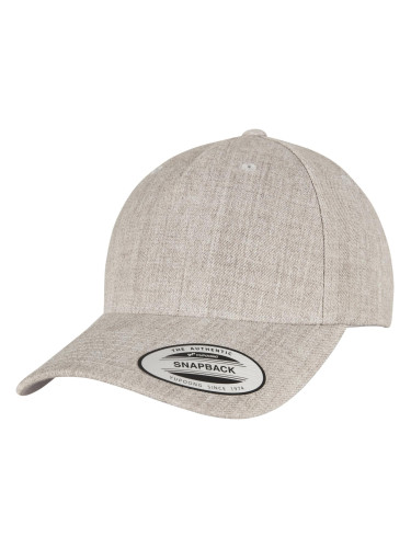 YP CLASSICS 5-PANEL PREMIUM COVERED CAP HEATHER GREY SNAPBACK CAP