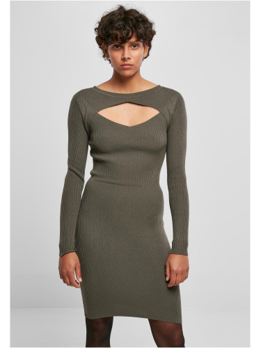 Women's Dress Cut Out Olive