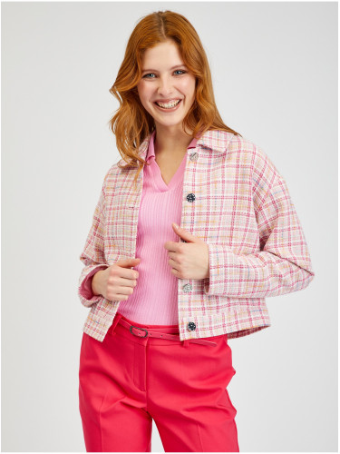 Orsay Pink Women's Plaid Blazer - Women's