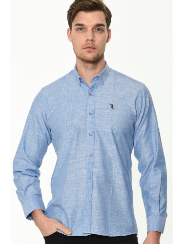 Мъжка риза в цвят къпина