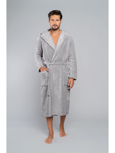 Long sleeve Mimas bathrobe - grey