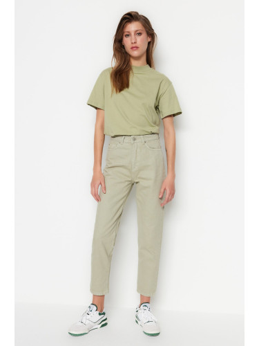 Trendyol мента висока талия мама дънки