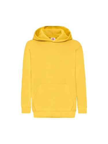 Yellow children's sweatshirt Classic kangaroo Fruit of the Loom