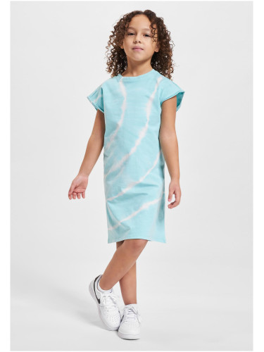 Girls' dress with tie Dye aquablue