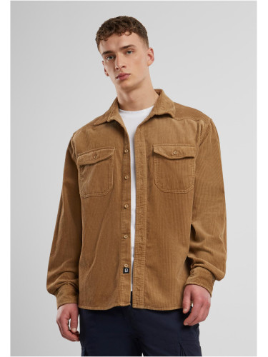Corduroy Classic Long Sleeve Camel Shirt