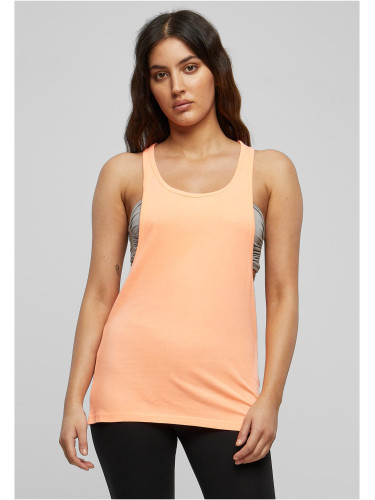 Women's loose neon tank top in neon-orange color