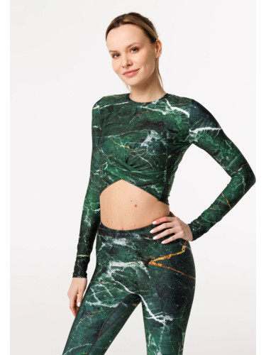 Bittersweet Paris Woman's Marble Gaia Longsleeve Top GLT-C-Print BSP861