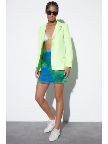 Trendyol Pistachio Green Woven Lined Blazer Jacket