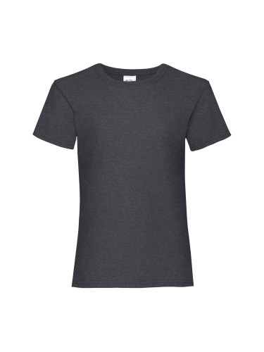 Antracytowa koszulka dziewczęca Valueweight Fruit of the Loom