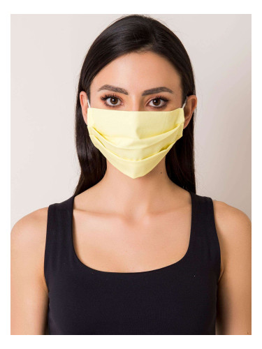 Yellow protective mask made of cotton