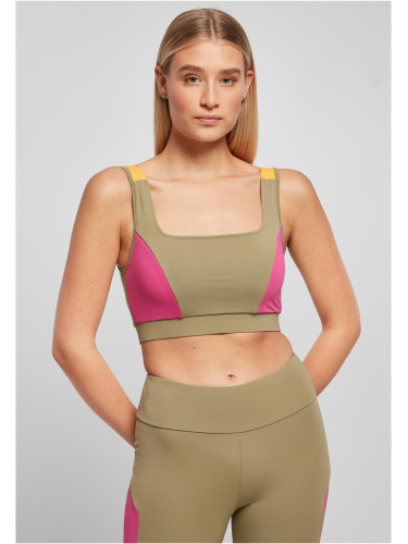 Women's bra Color Block khaki/light purple/magimango
