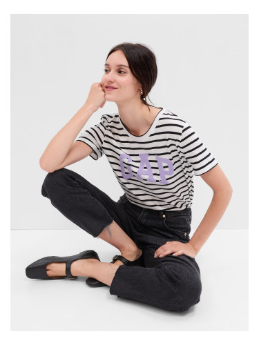 GAP Striped T-shirt with logo - Women's
