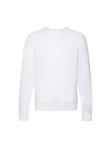 Biała bluza męska Lightweight Raglan Sweat Fruit of the Loom