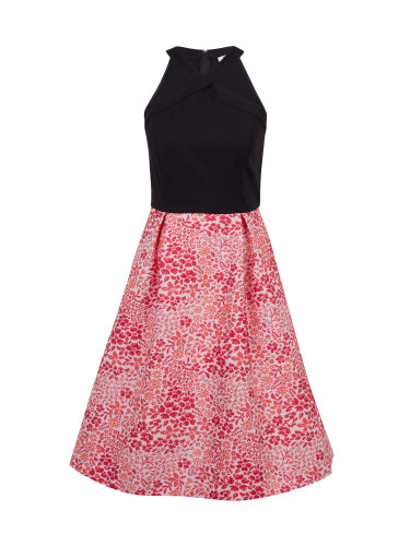 Orsay Pink-Black Women Floral Dress - Women
