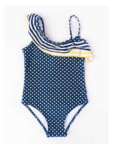 Yoclub Kids's Girl's One Piece Swimming Costume LKJ-0027G-A100 Navy Blue