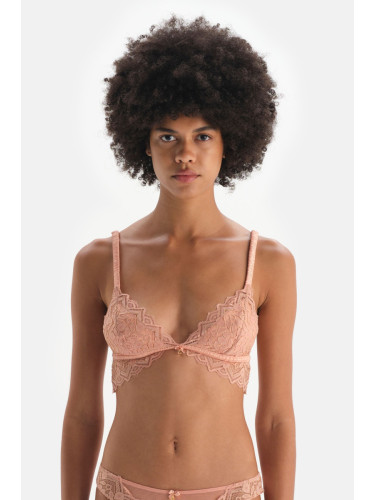 Dagi Salmon Soft Bra with Lace Piping Detail