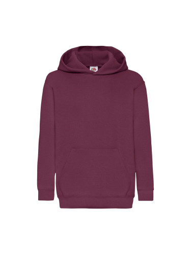 Burgundy children's sweatshirt Classic kangaroo Fruit of the Loom