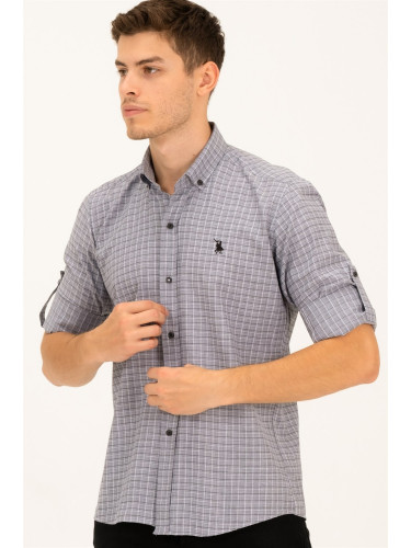 Мъжка риза. dewberry Patterned