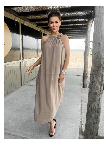 Dress brown Och Bella BE-A203D.brown