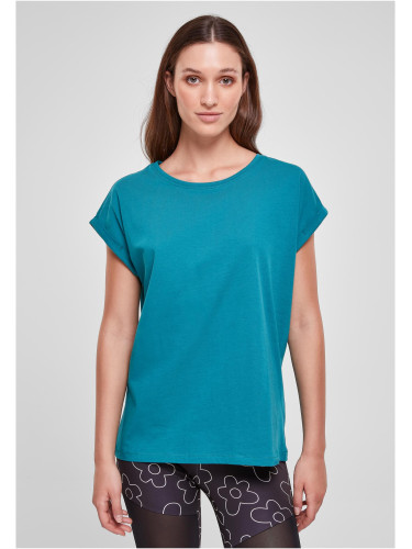 Women's T-shirt with an extended shoulder in watercolor