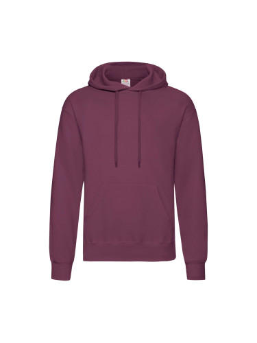 Burgundy men's sweatshirt Hooded Sweat Fruit of the Loom