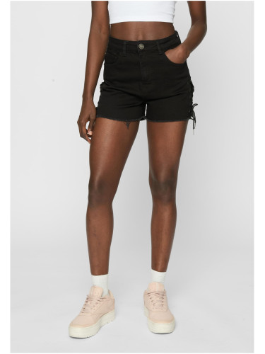Women's High Waisted Denim Shorts Black Washed