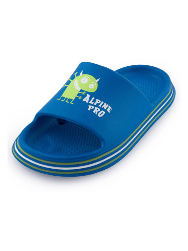 Children's summer slippers ALPINE PRO LARINO electric blue lemonade