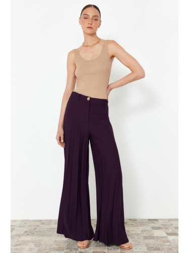 Trendyol слива плисе тъкани панталони