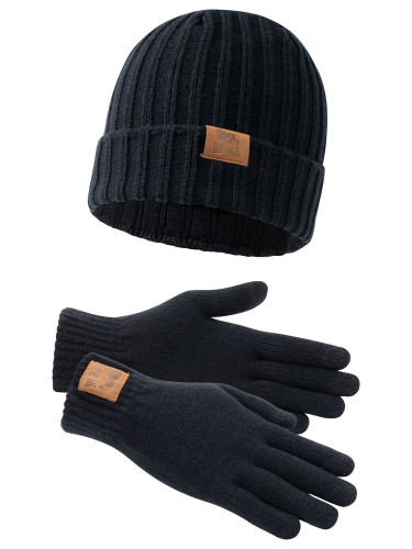 Lonsdale Unisex Beanie and Glove Set