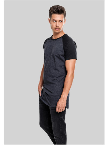 Shaped Raglan Long Tee cha/blk