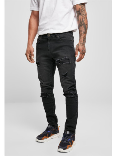 Men's Heavy Destroyed Jeans Black