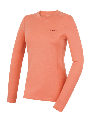 Women's merino sweatshirt HUSKY Aron L light orange