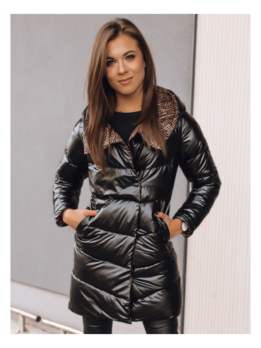 Kurtka damska dwustronna DELSY LONG czarna Dstreet