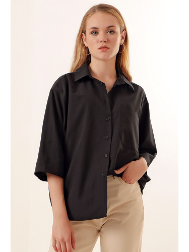 Bigdart 20124 Oversize Pocket Shirt - Black