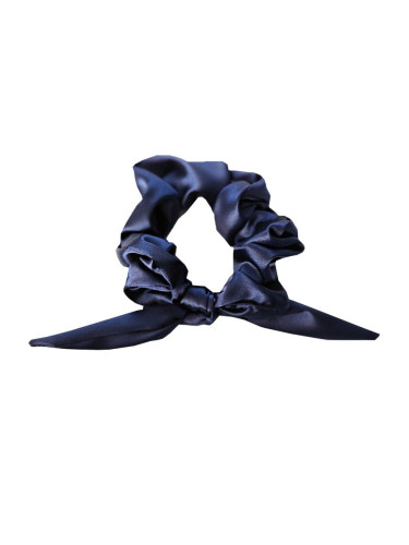 DKaren Woman's Hairband Satin Navy Blue