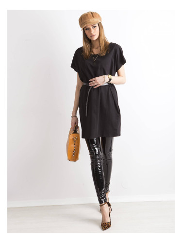 Tunic with a large tear on the back black