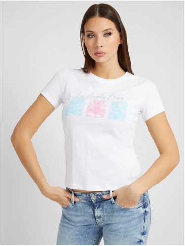 White women's T-shirt Guess Alissia