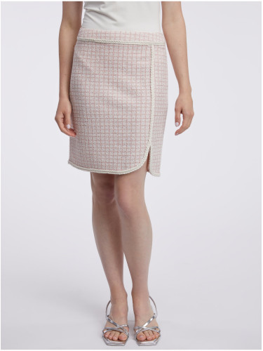 Orsay Light Pink Women's Tweed Skirt - Women's