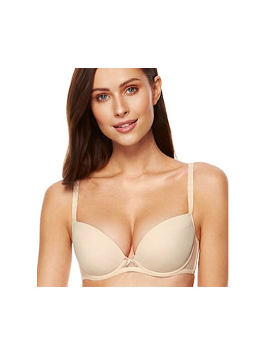 Gorteks Zara plunge push-up bra beige