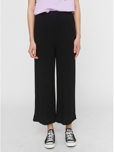 Black women's cropped wide trousers Noisy May Fiona - Women's