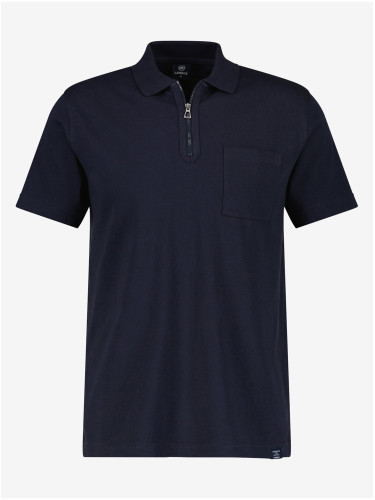 Dark blue men's polo shirt LERROS