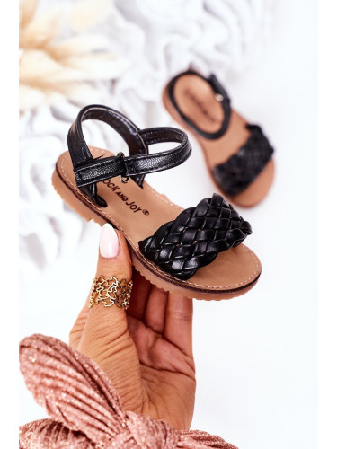 Boto Детски плетени сандали Black Bailly