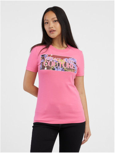 Pink women's T-shirt Versace Jeans Couture