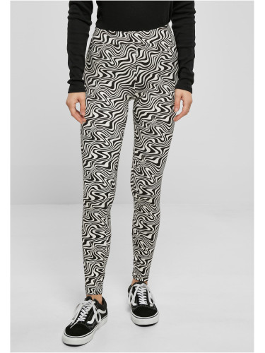 Women's Soft Psychedelic Leggings AOP Black