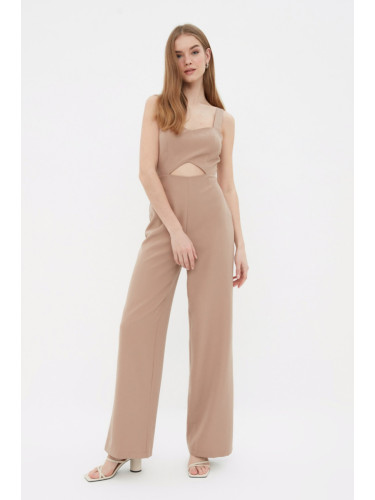Trendyol Mink Cut Out Detailed Jumpsuit